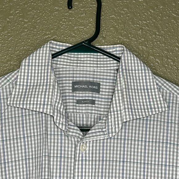 MICHAEL KORS Men’s Plaid Dress Shirt - Picture 8 of 11